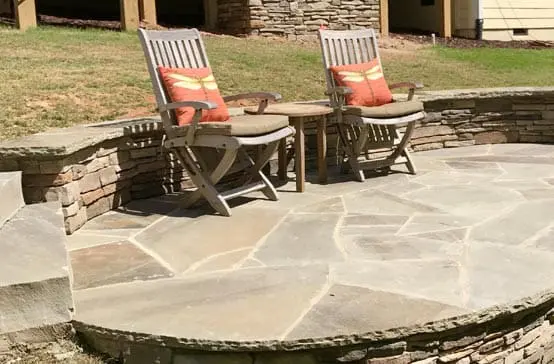 Stone Patio with Chairs