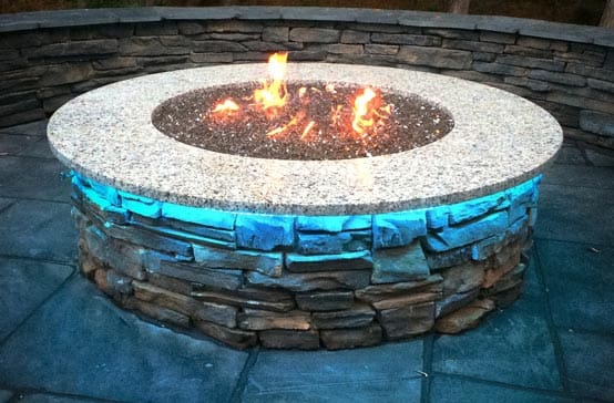 Southern Greenscapes Landscape Design & Construction | Rock Hill, SC | lighted fire pit