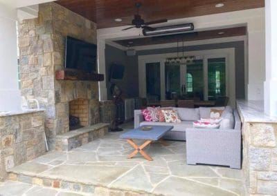 Southern Greenscapes Landscape Design & Construction | Rock Hill, SC | patio with fireplace